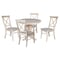 International Concepts 36 in. Solid Wood Round Top Pedestal Dining Table with 4 Chairs, Unfinished K-36RT-23B-C613-4 - alternate 1